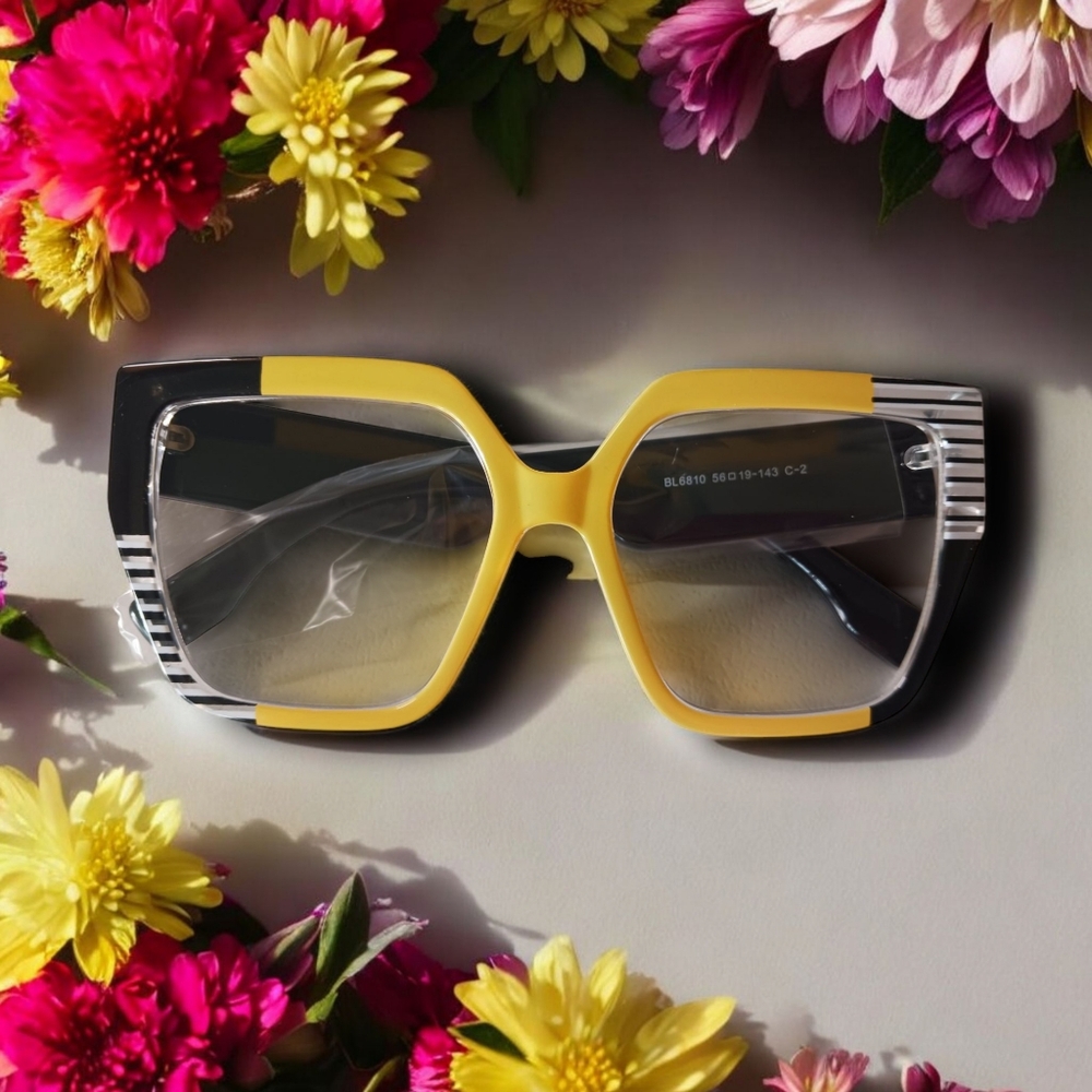 Stylish Yellow & Black Glasses